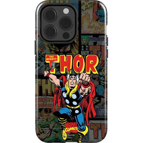 Marvel Classic Comics The Mighty Thor Vintage iPhone 15 Pro Impact Case